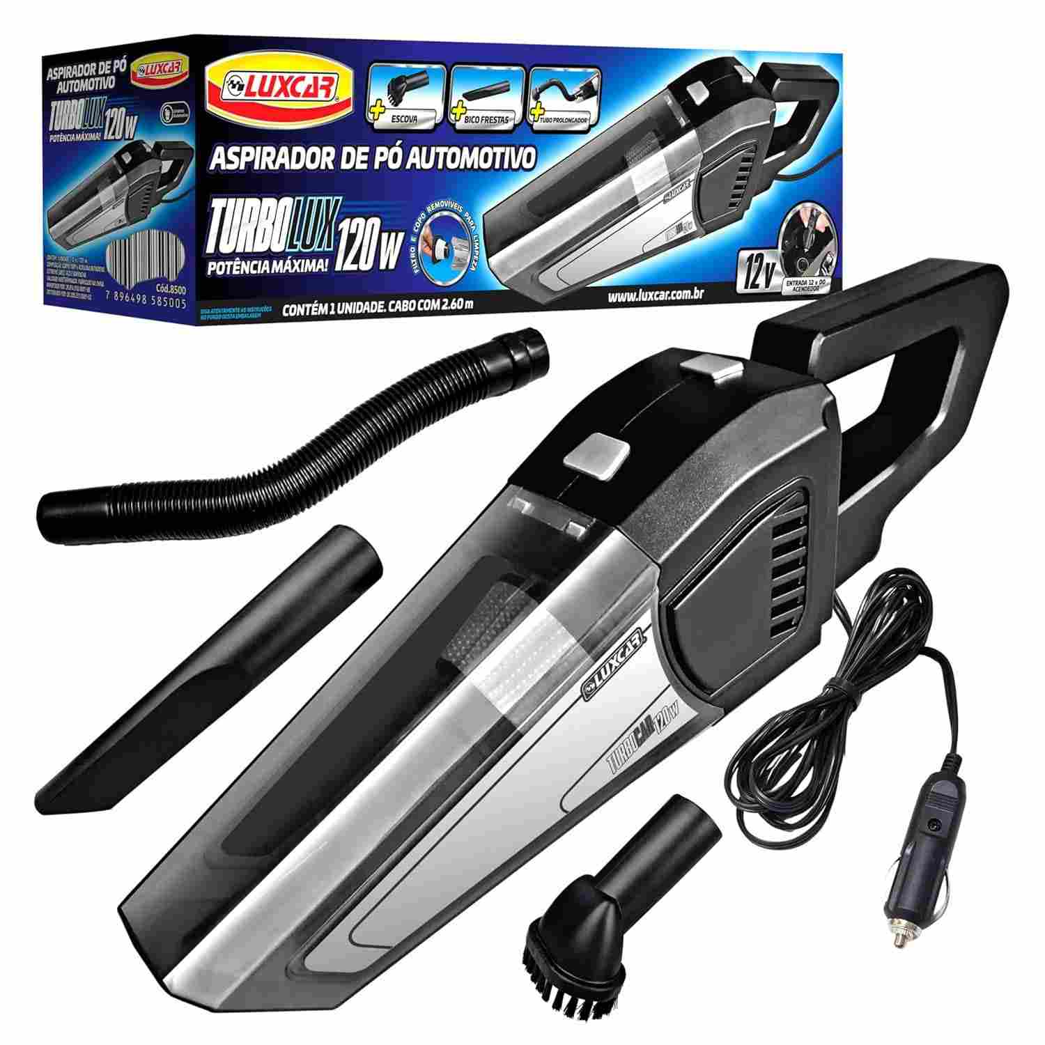 Luxcar TurboLux 12V: Aspirador de Pó Automotivo Potente e Completo