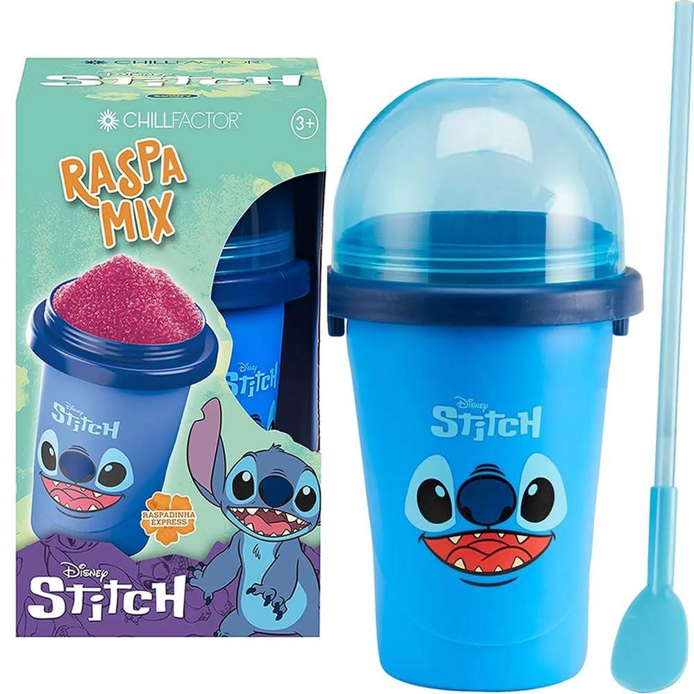 Copo Raspa Mix Azul Disney Stitch - Refresque com Estilo e Diversão!