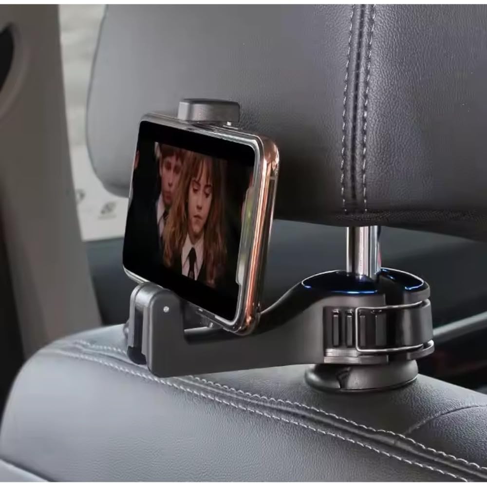 Suporte Universal para Celular e Gancho para Sacola no Banco Traseiro - Karbox Prata
