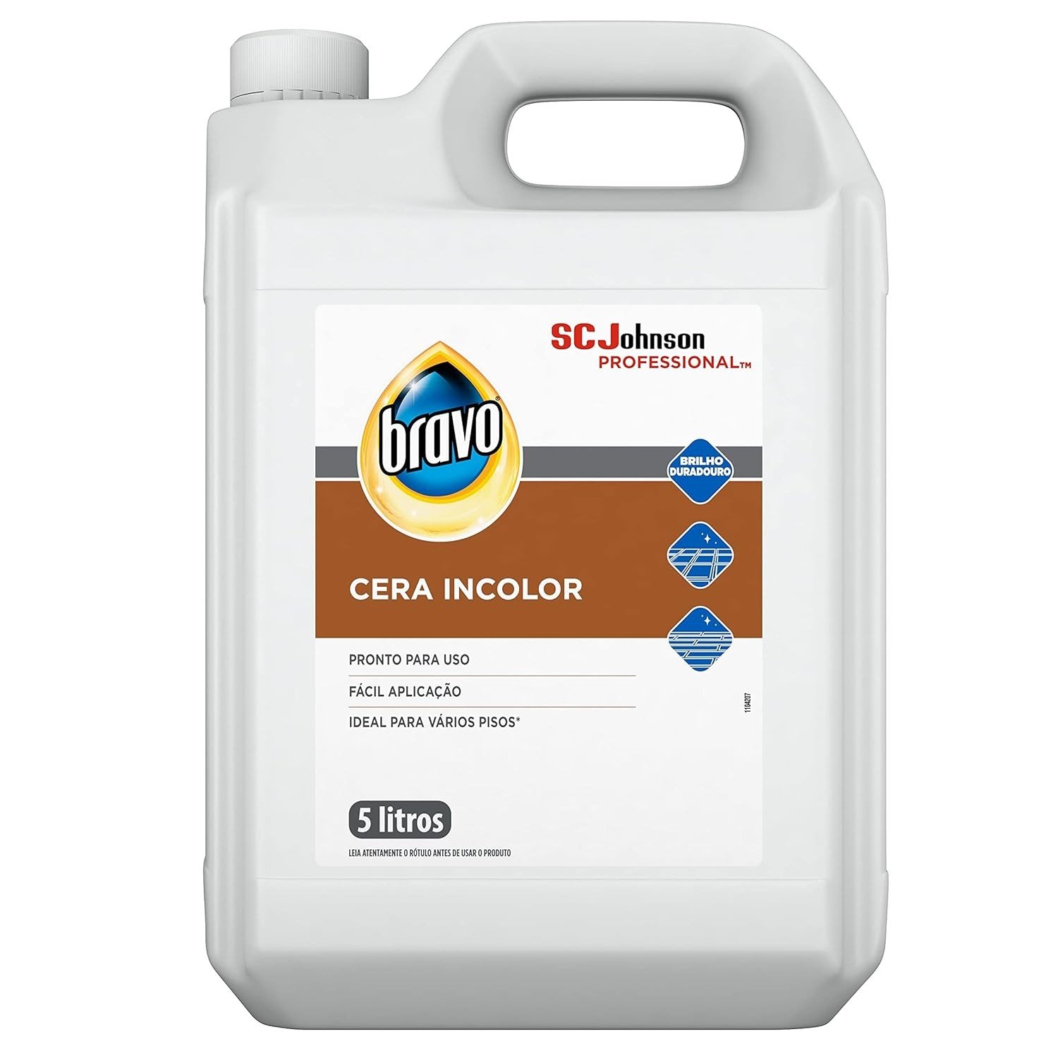 Bravo Cera Líquida Classic Incolor 5L - Brilho Natural com Fórmula à Base de Carnaúba