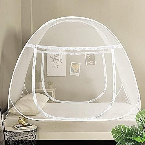 Mosquiteiro Tenda Branco para Cama de Casal - Dobrável, Prático e Portátil