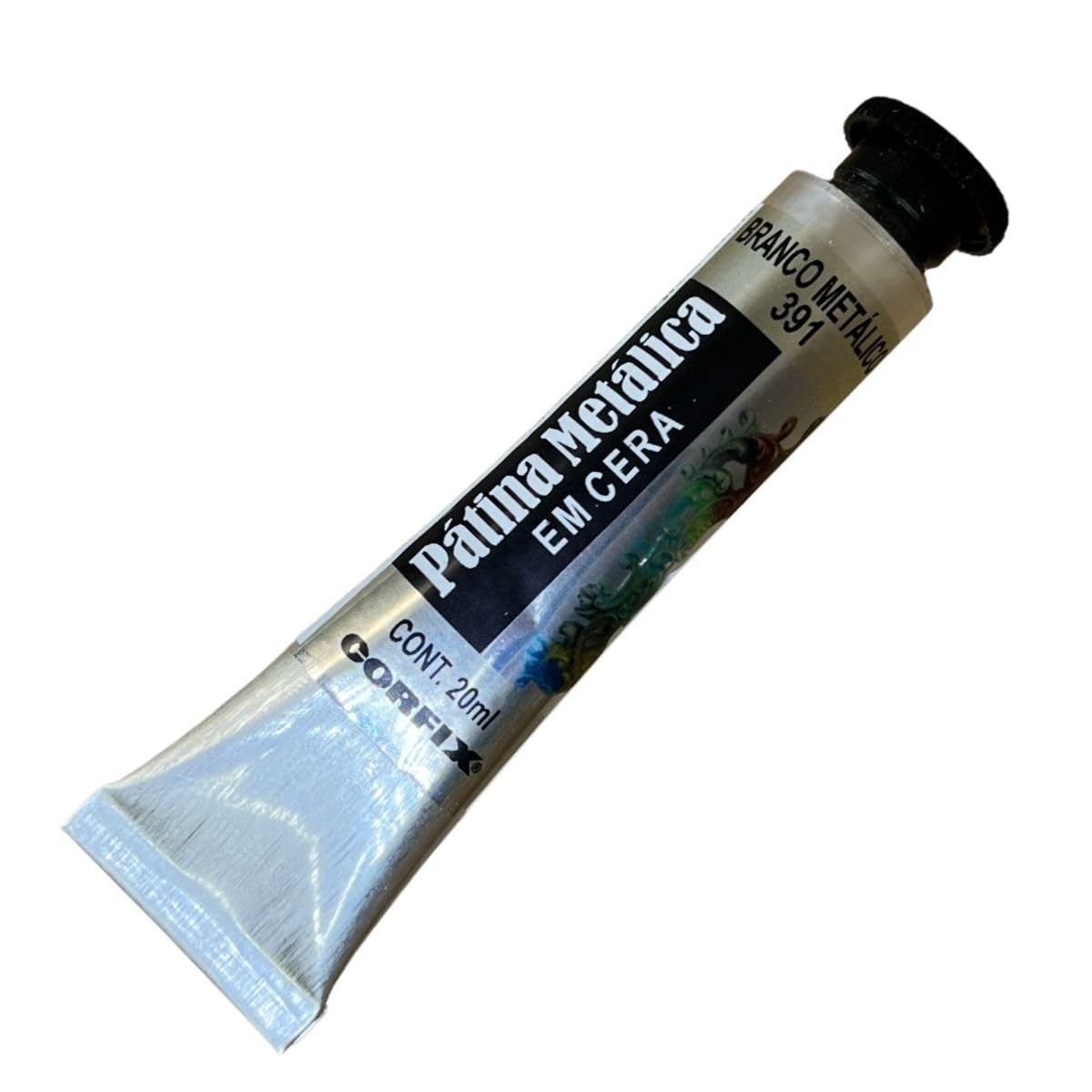 Pátina Metálica em Cera 20ml Corfix Avulso BRANCO 391