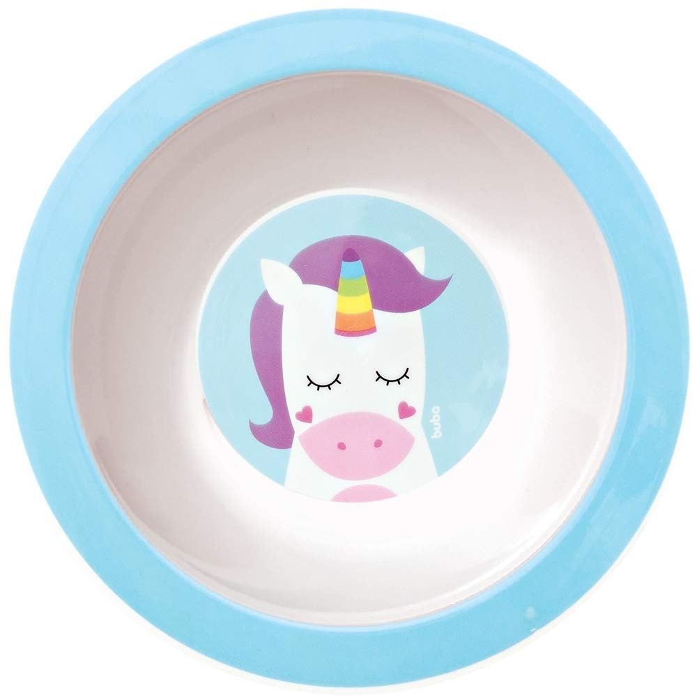Buba Pratinho Bowl Animal Fun Unicórnio Colorido - Seguro, Divertido e Durável para Crianças