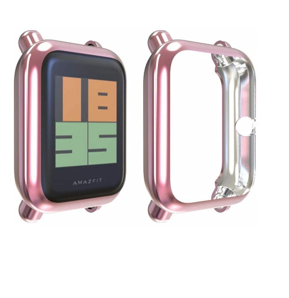 Proteção Elegante: Case Bumper NSmart Rose Pink para Amazfit BIP (BIP S, U, 3, 5)