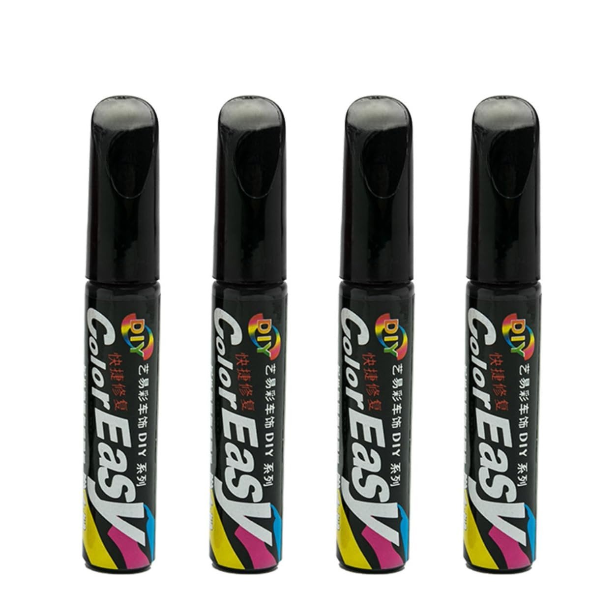 Kit 4 Canetas Tinta Reparadora Tira Risco - Solução Multifuncional para Carros, Motos, Pneus, Tênis e Azulejos