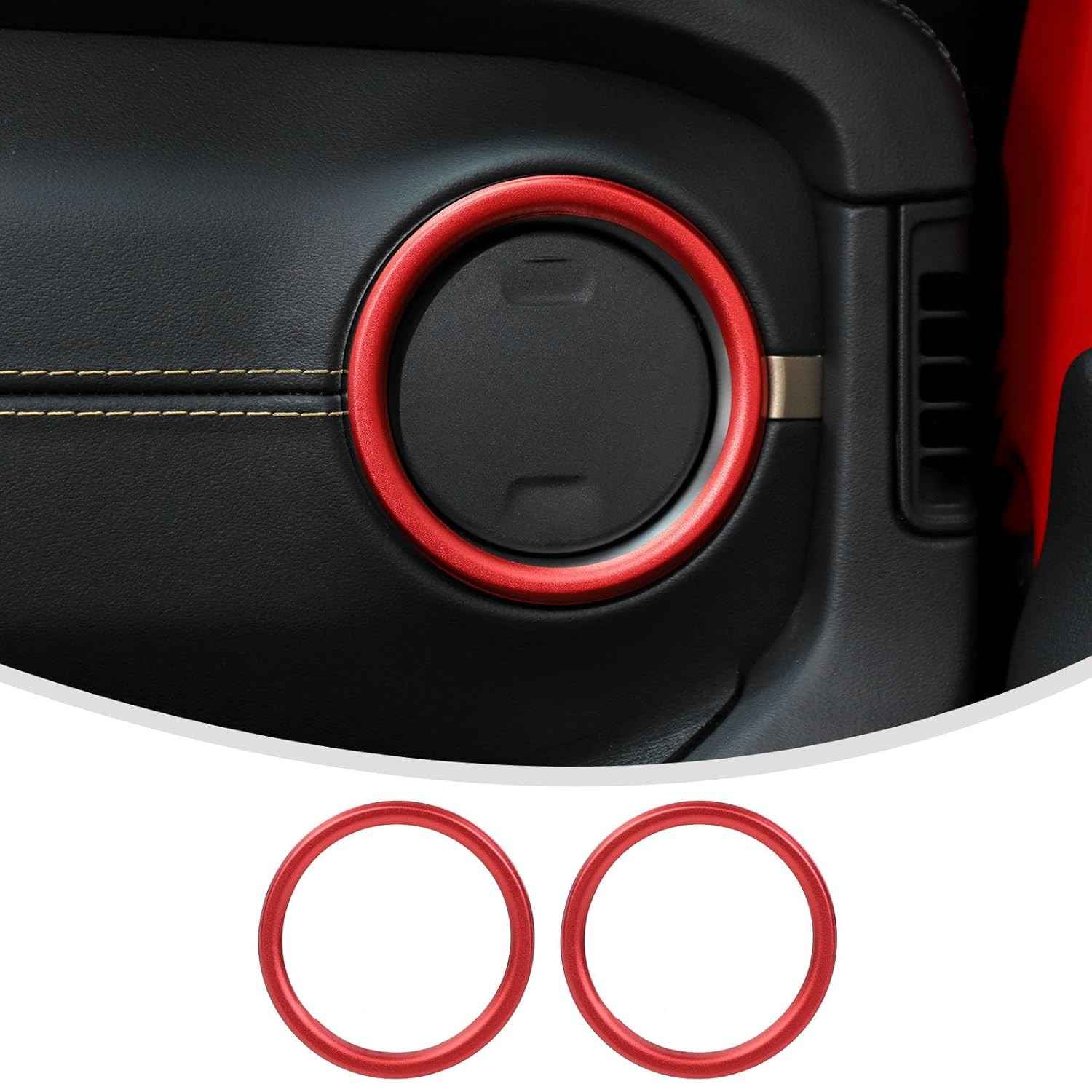 Capas de Ventilação Linskip Vermelhas para Jeep Wrangler JL 4XE e Gladiator JT 2024-2025 - Acessórios Internos Premium