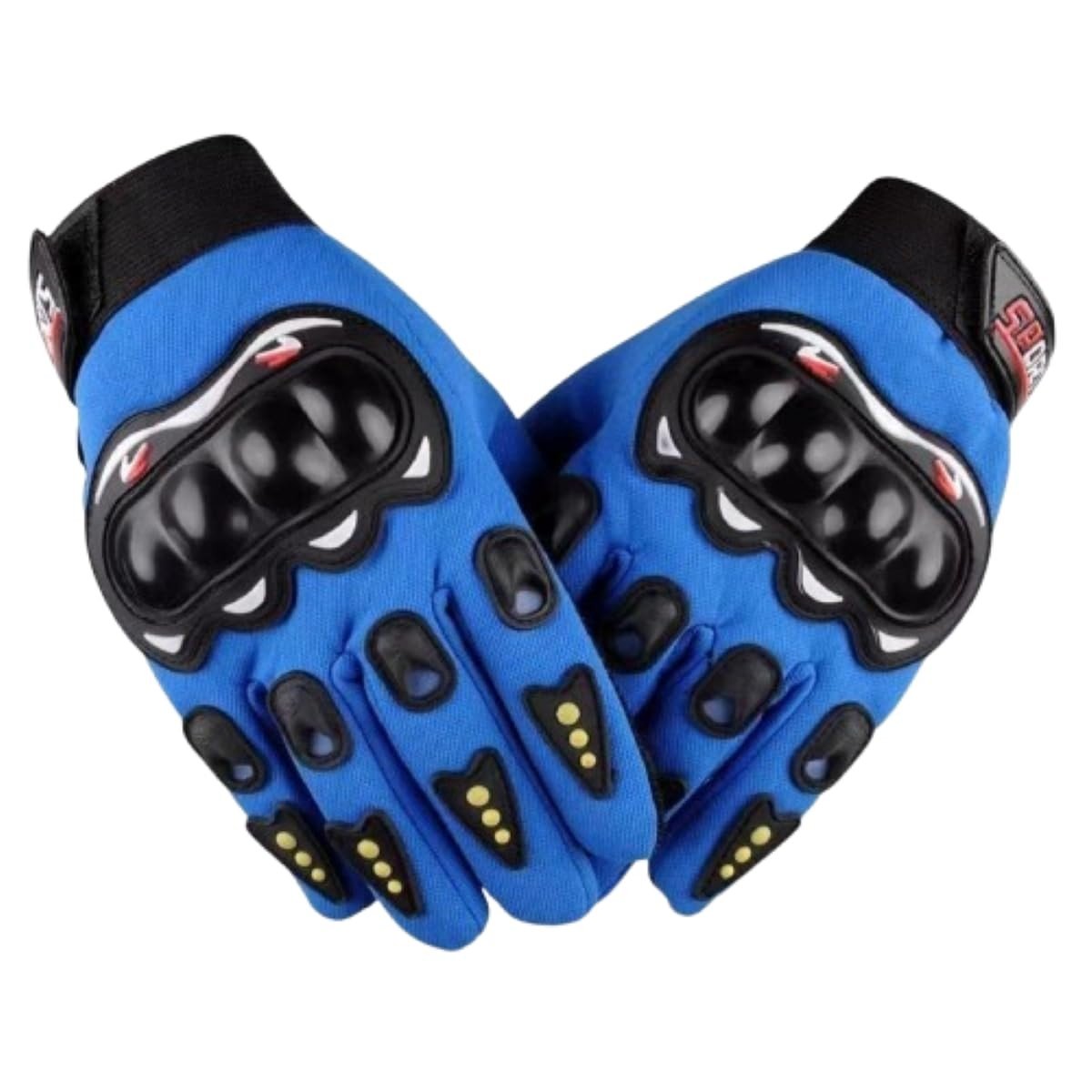 Luva de Moto Pró Bike: Proteção Térmica e Fibra de Carbono para Motocross e Ciclismo - Azul