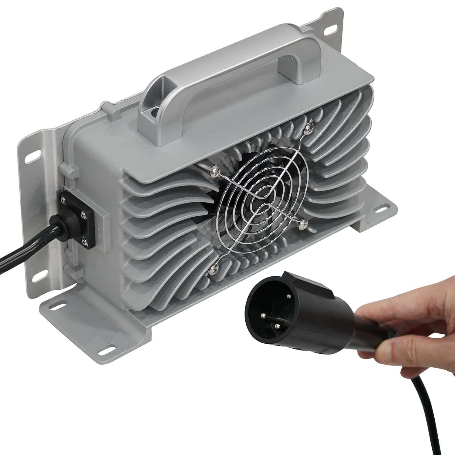 Carregador de Bateria 48V 15A HANGKUNNE para Carrinho de Golfe - Carga Rápida e Inteligente