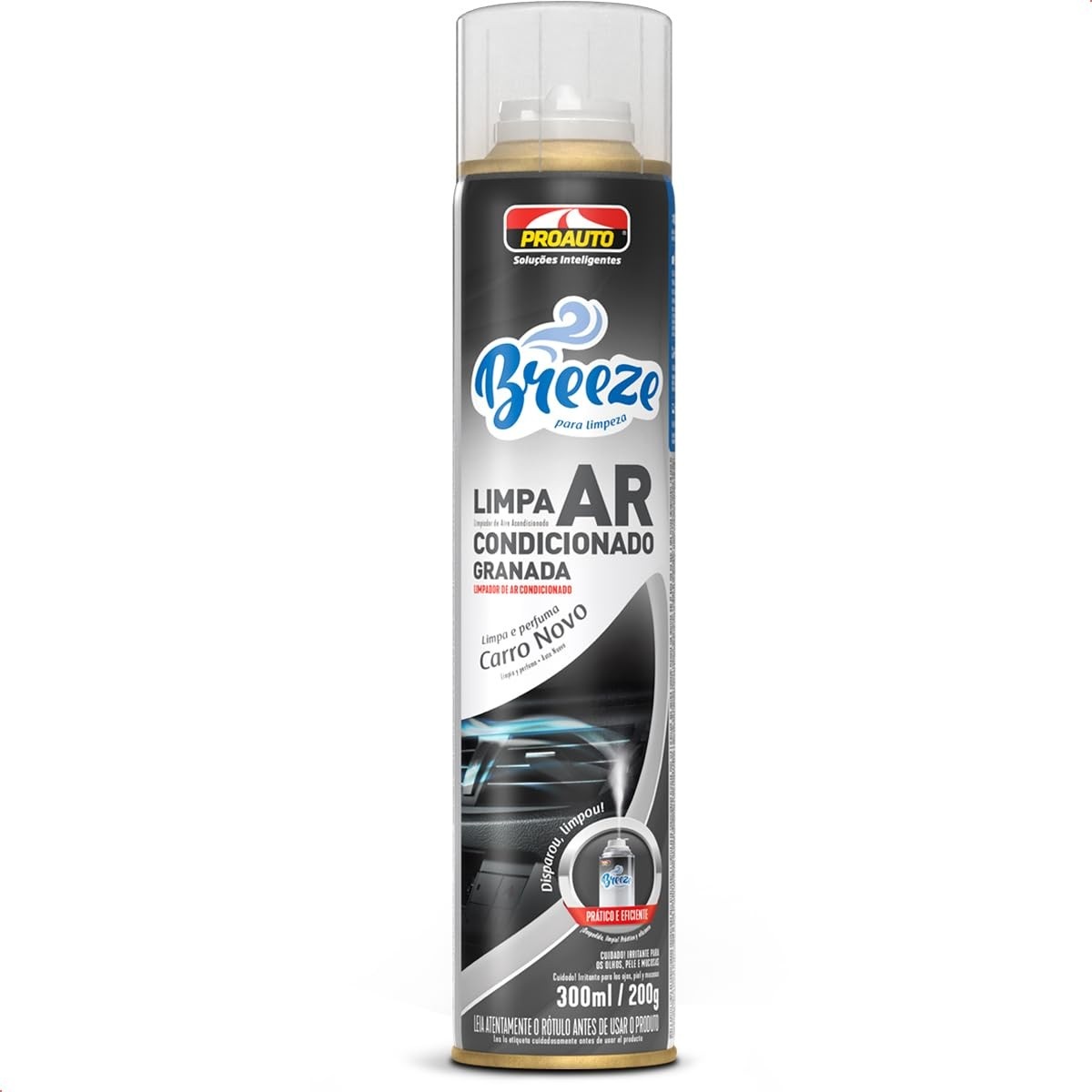 Limpa Ar Condicionado Breeze Pro 300ml: Carro Novo e Higienizado