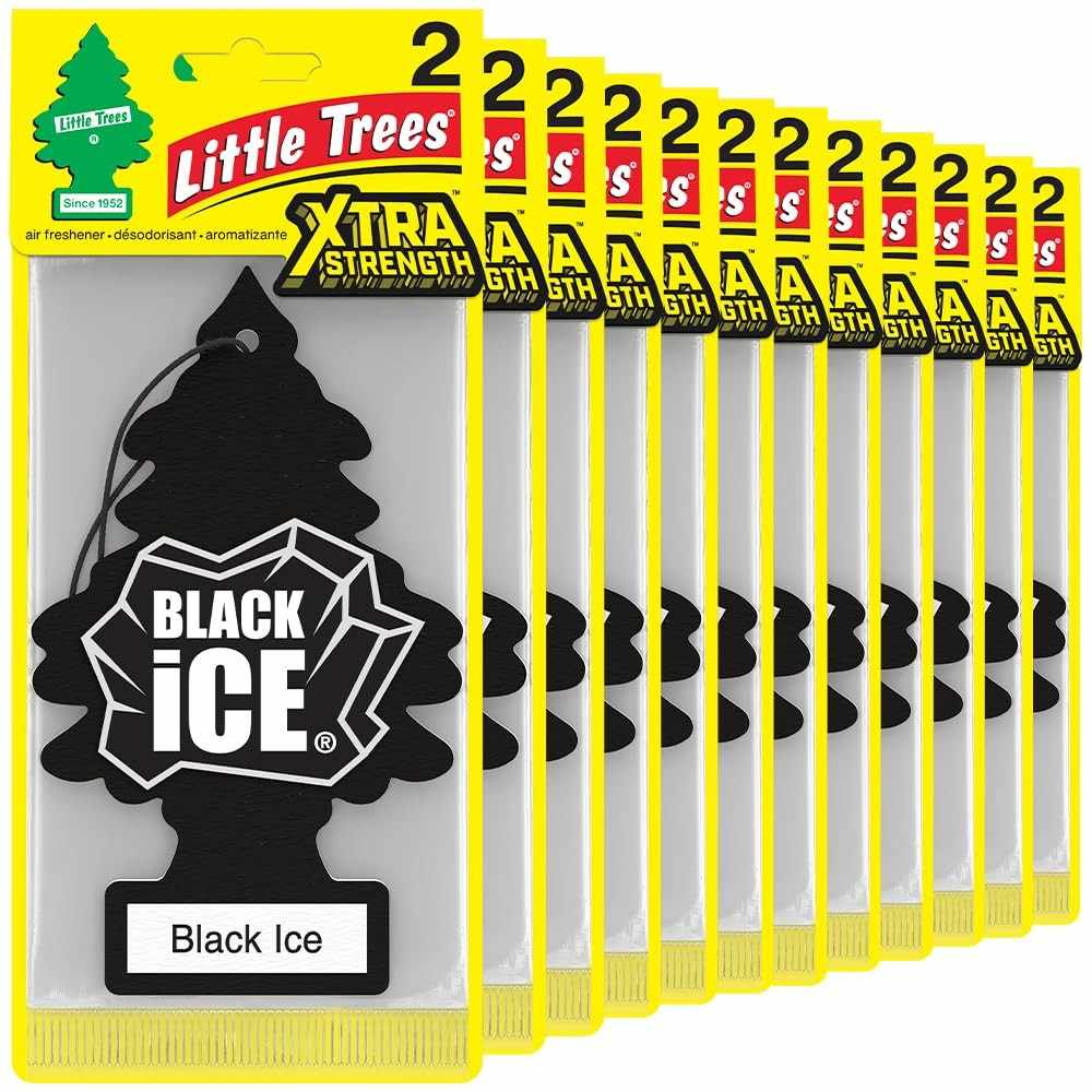 LITTLE TREES Xtra Strength Black Ice: Perfume Intenso e Duradouro para Carro e Casa
