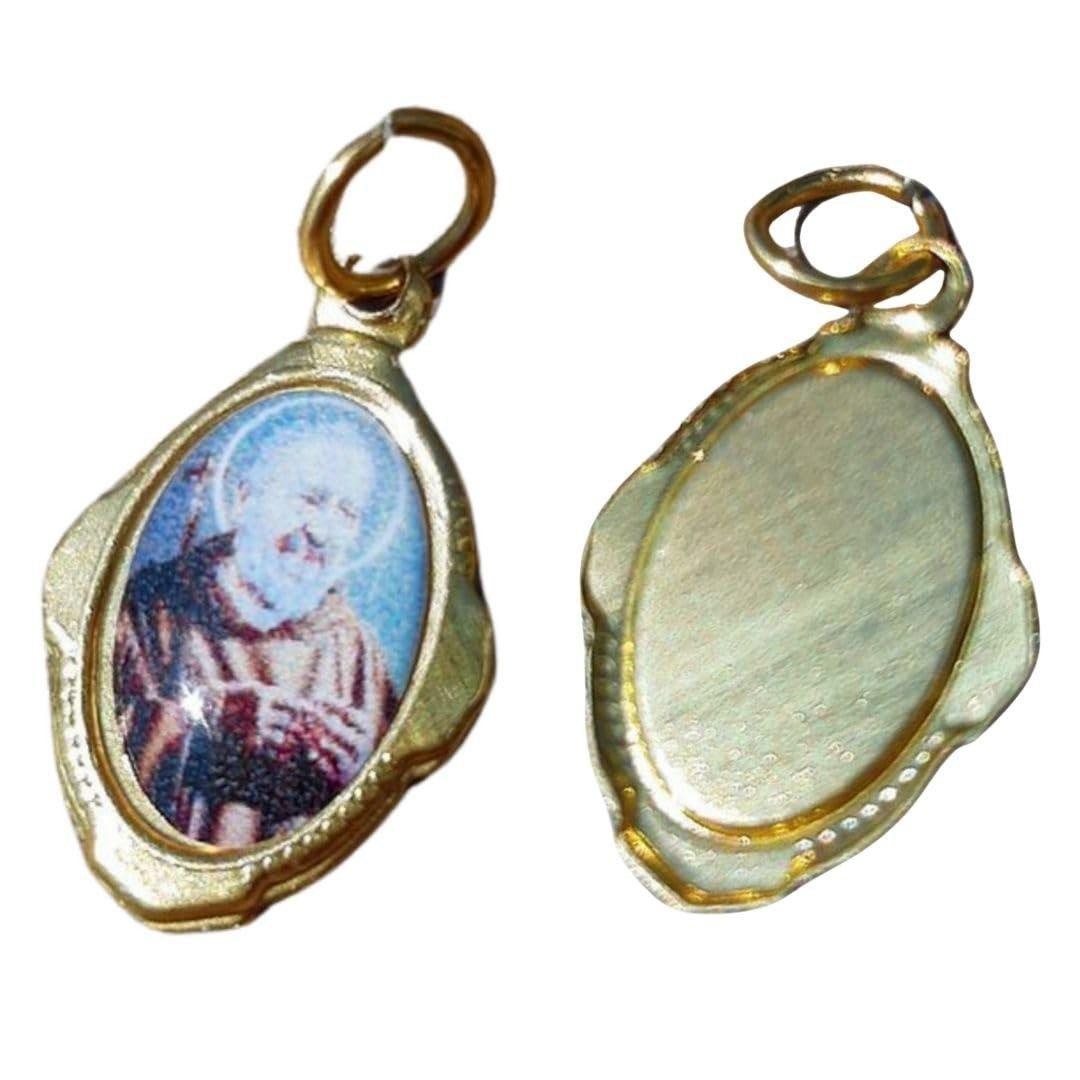 Medalha Padre Pio Chapa Resinada 2 unidades