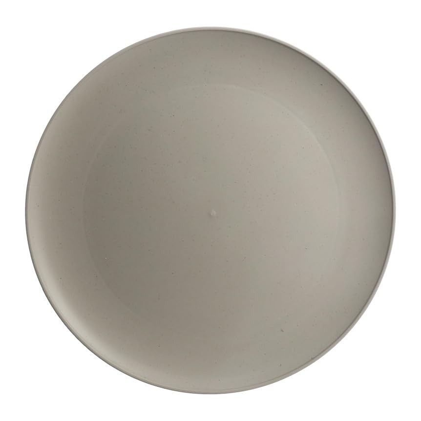 Prato Raso de Fibra de Bambu Cinza 27 cm - Eco-friendly e Versátil