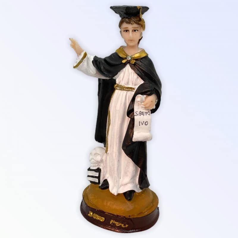 Santos Católicos em Resina 15 cm - Santo Ivo - Decoração e Fé com Qualidade