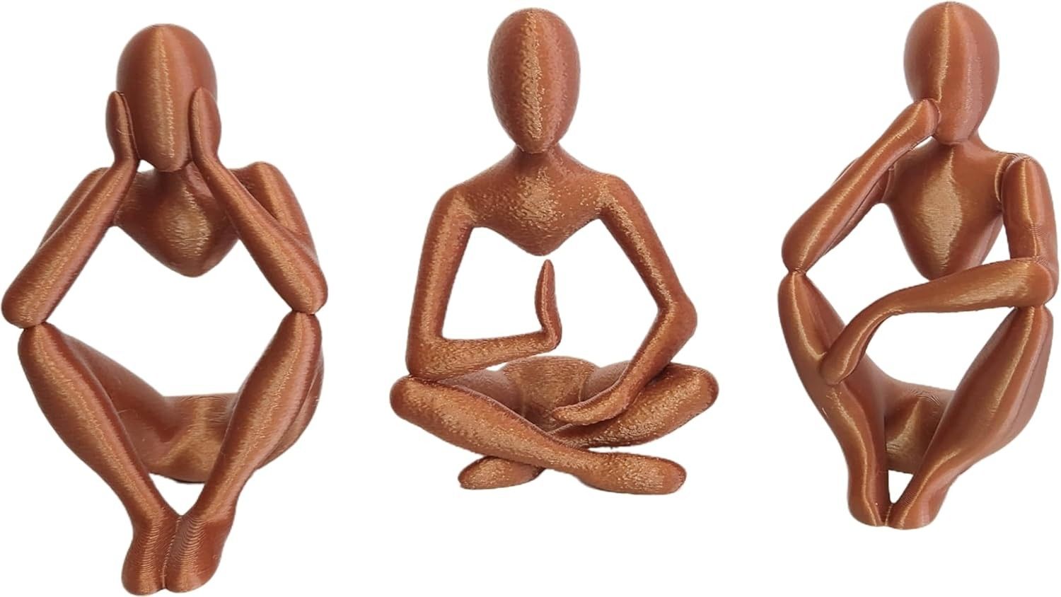 Estátuas Esculturas 3 Pensadores em Cobre - Decoração Elegante para Sala e Escritório