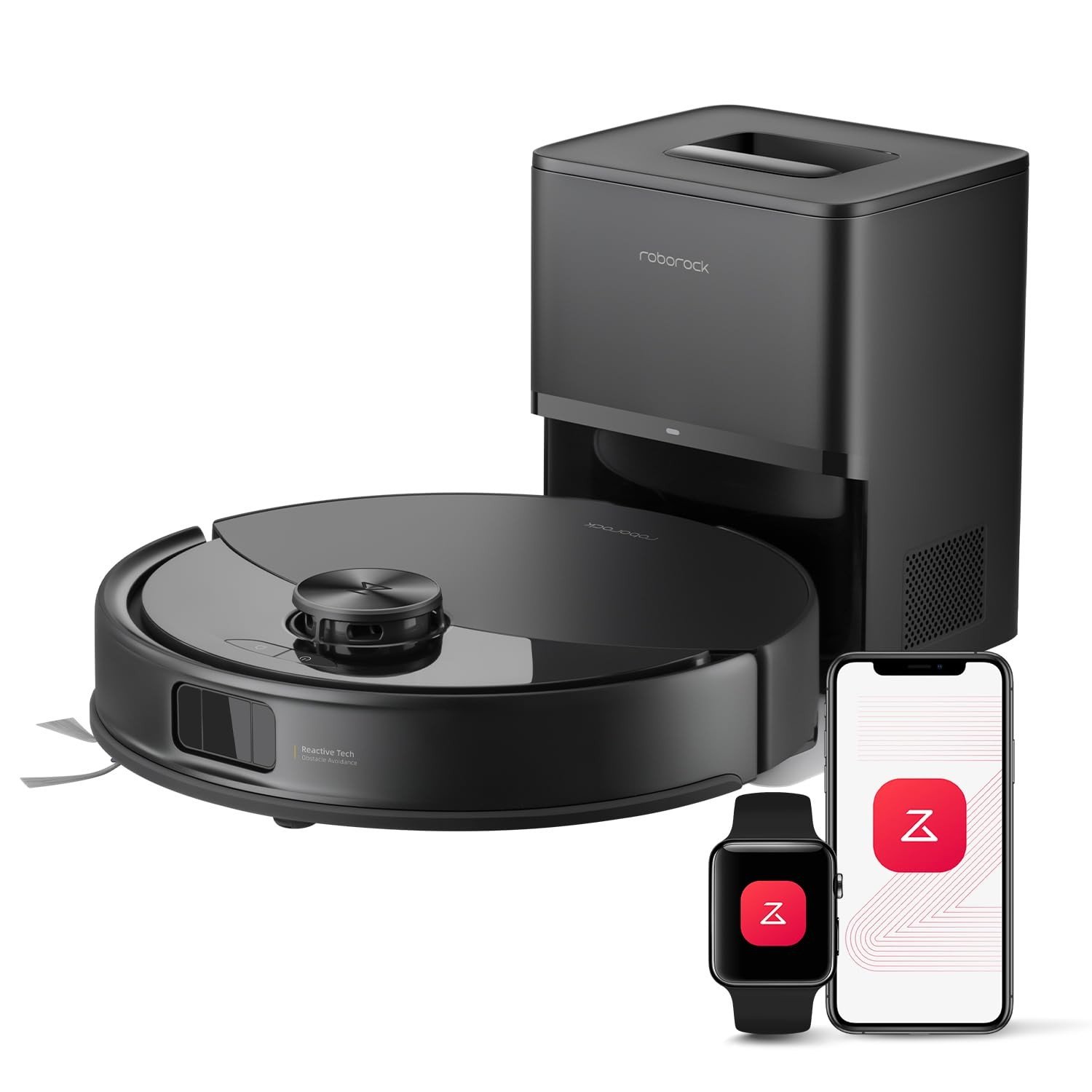 Roborock Q10 S5+ - Aspirador e Esfregão Robô com Autoesvaziamento, 10.000Pa, Navegação LiDAR e Esfregão Sônico