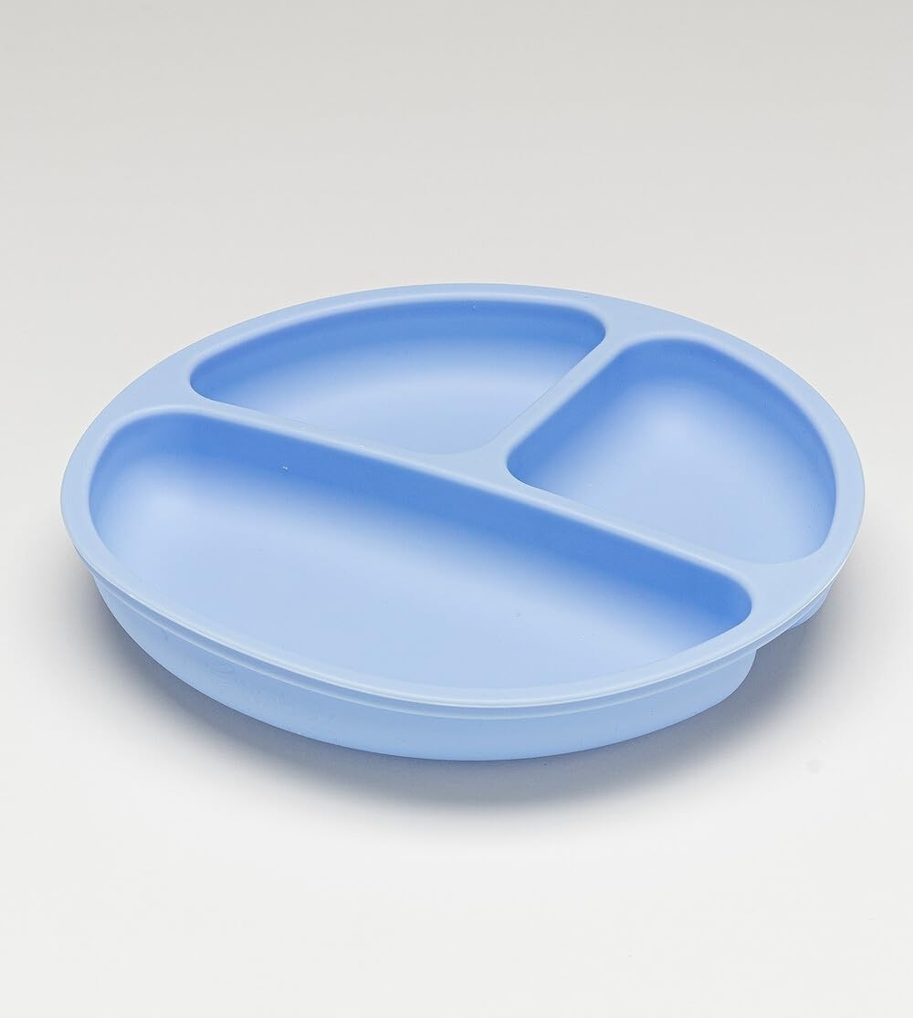 Prato em Silicone com Divisória e Ventosa Twibex - Seguro, Colorido e Antideslizante