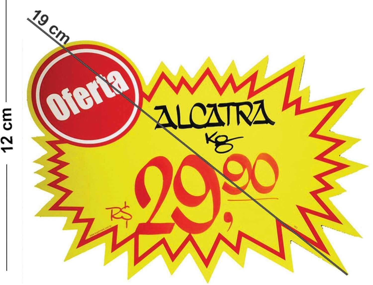 Cartaz para Marcação Splash Oferta Amarelo 12x19cm - Pacote com 100 Unidades | Papel Duplex 250g
