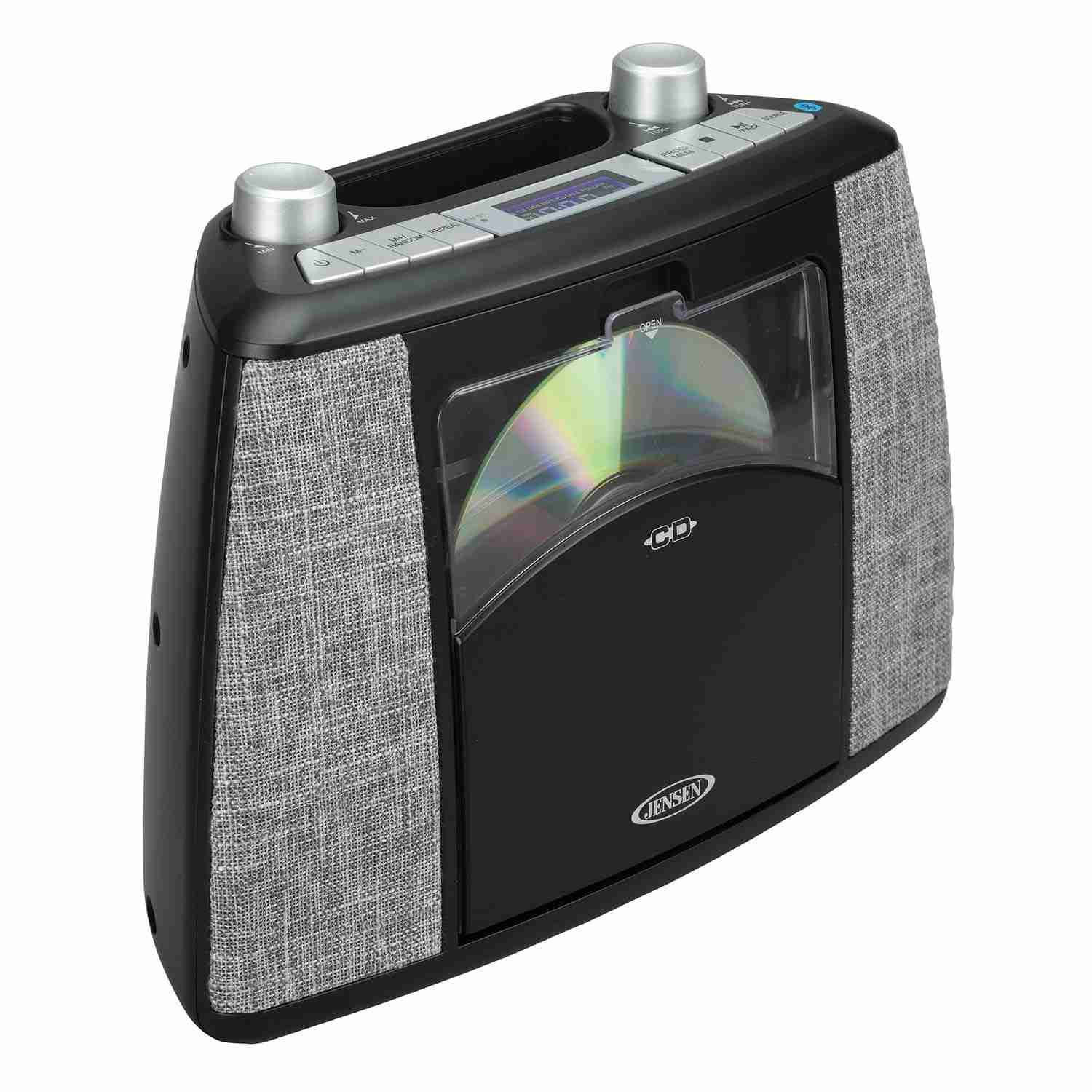 Jensen CD-565-BK: Sistema de Som Bluetooth Portátil com Rádio FM e CD Player Vertical