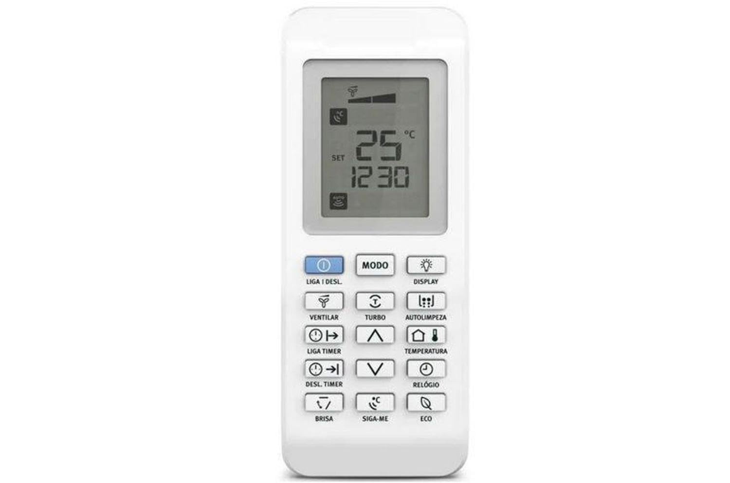 Controle Remoto Ar Condicionado Electrolux EcoTurbo YAK1F 41021353 - Substituição Original com LCD
