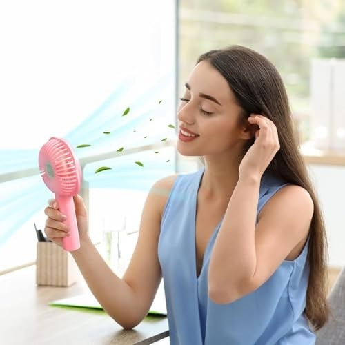 Mini Ventilador Portátil Recarregável USB - 3 Velocidades, Silencioso e Compacto para Viagens e Atividades ao Ar Livre
