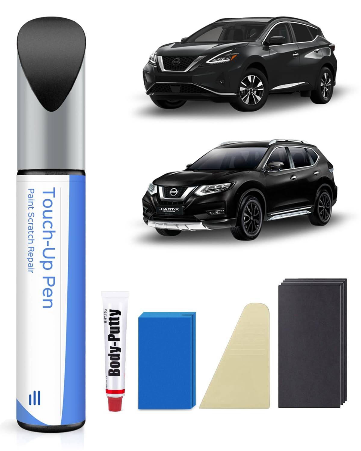 Kit de Reparo de Tinta de Retoque Preto/Pérola Preta Magnética G41 - Compatível com Nissan