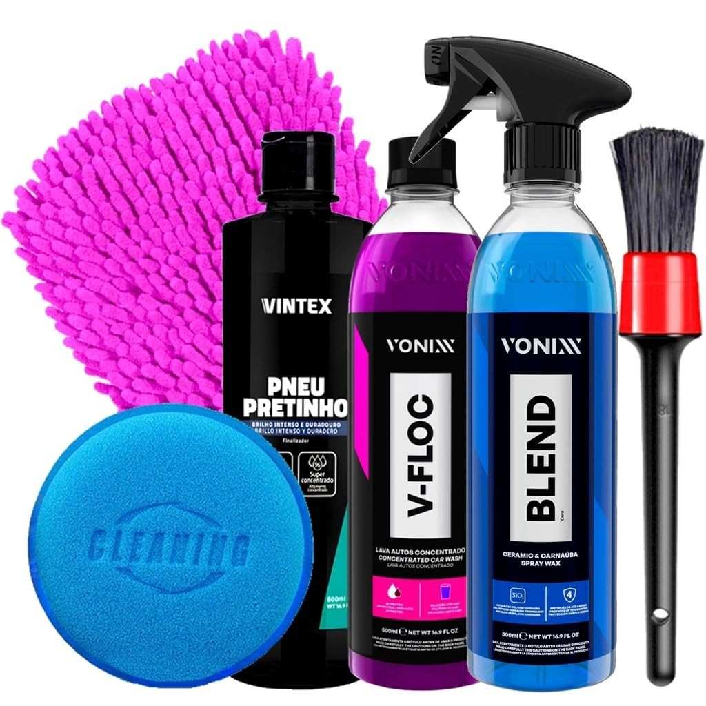 Kit Completo Vonixx & Karbox: Brilho e Proteção Impecáveis para Seu Carro