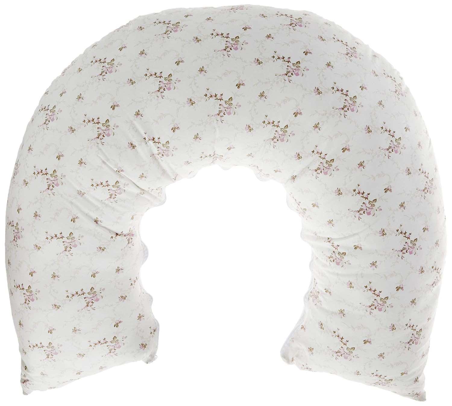 Almofada de Amamentação Laura Baby Rosa - Estampa Floral Confortável e Ergonômica