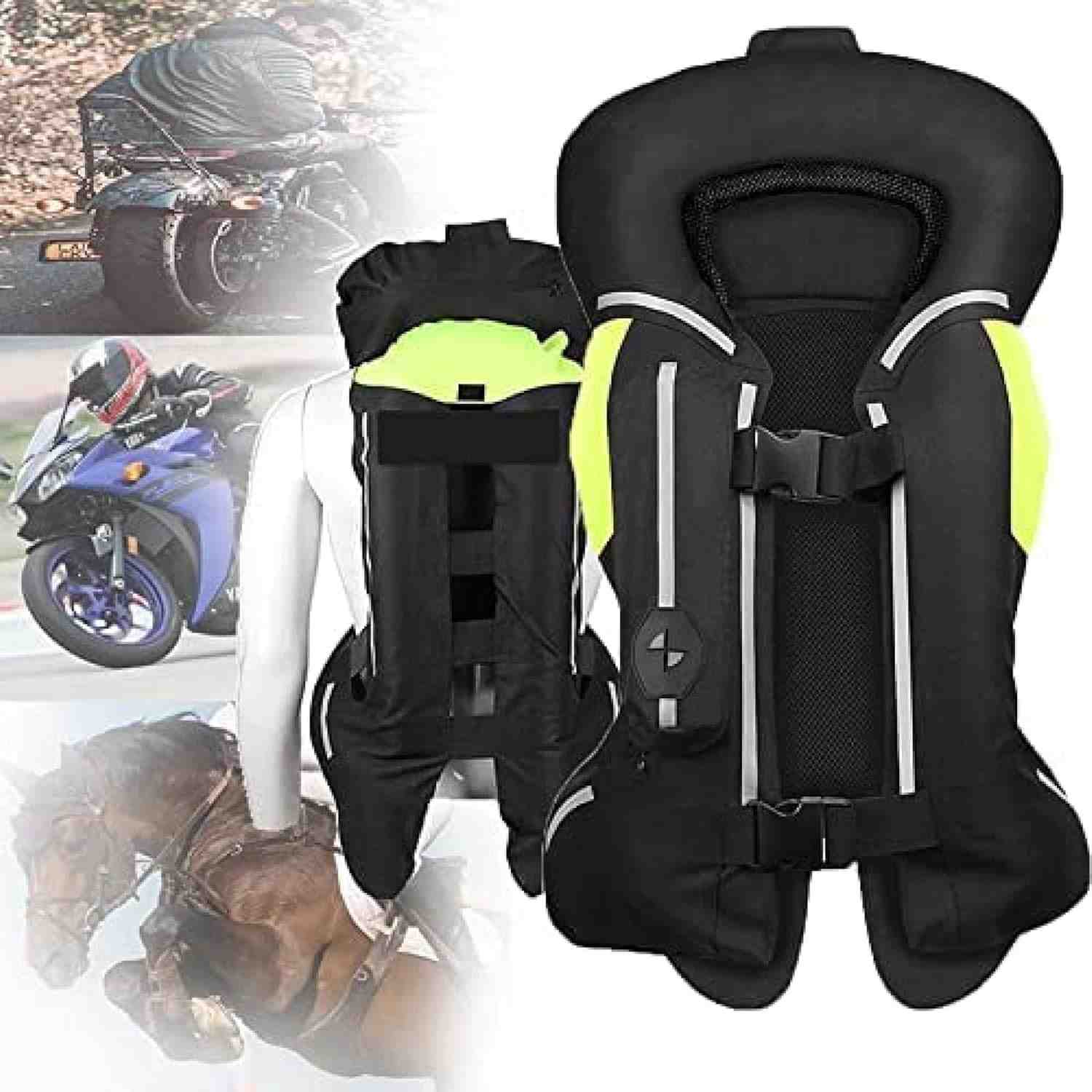 Colete Airbag Moto Alta Visibilidade: Segurança e Conforto para Motociclistas | Ajustável
