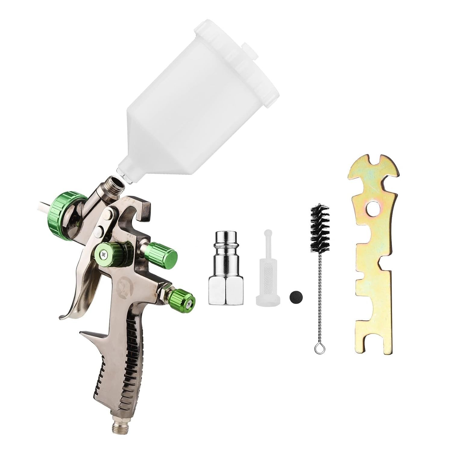 Tomshin Pistola de Pintura LVLP 1,3mm com Copo de 600ml - Pulverizador Ar Profissional