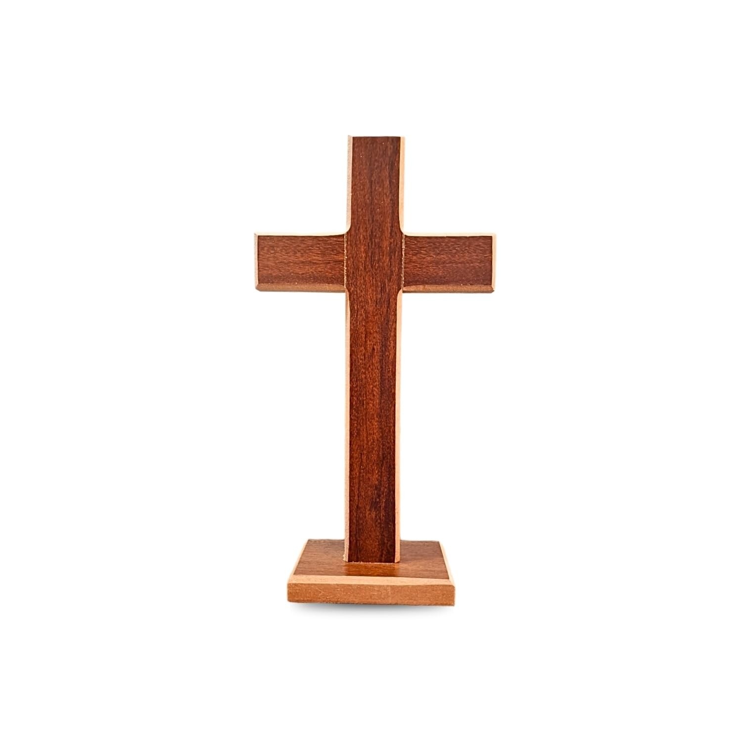 Cruz de Mesa Ecumênica em Madeira MDF 28,5cm - Design Elegante e Artesanal
