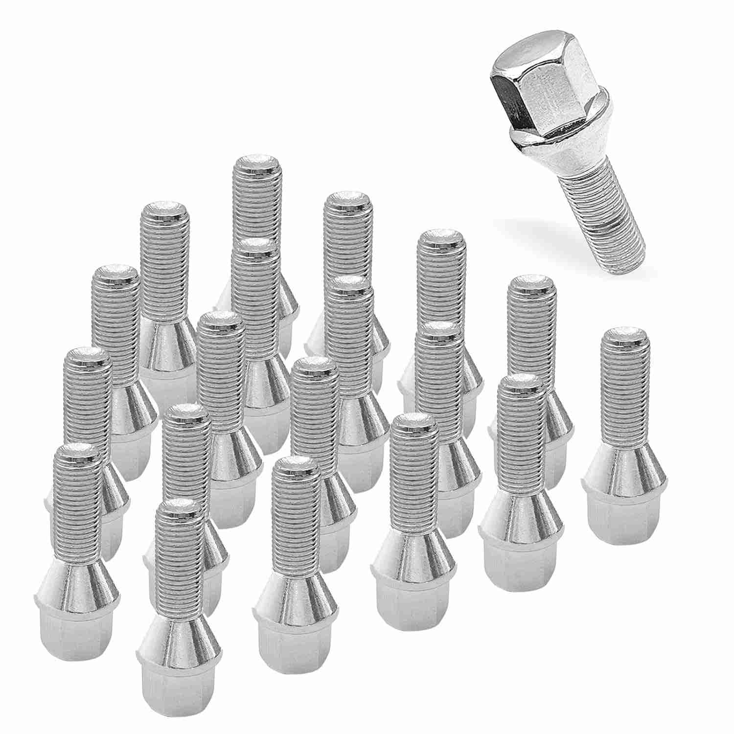 Kit 20 Parafusos de Roda M12x1,25 para Dodge Dart, Jeep Cherokee, Renegade e Compass | Segurança e Durabilidade