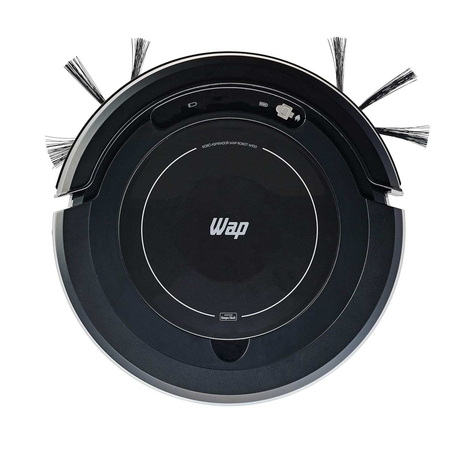 WAP Aspirador de Pó Robô ROBOT W100 3 em 1 - Limpeza Automática Inteligente com Sistema Antiqueda e Colisão