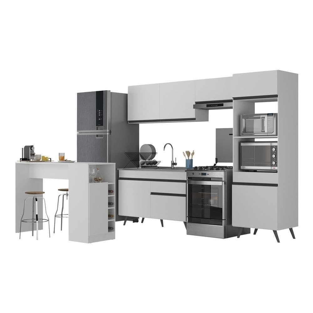 Armário de Cozinha com Bancada Gourmet Veneza - Design Moderno e Funcionalidade Premium