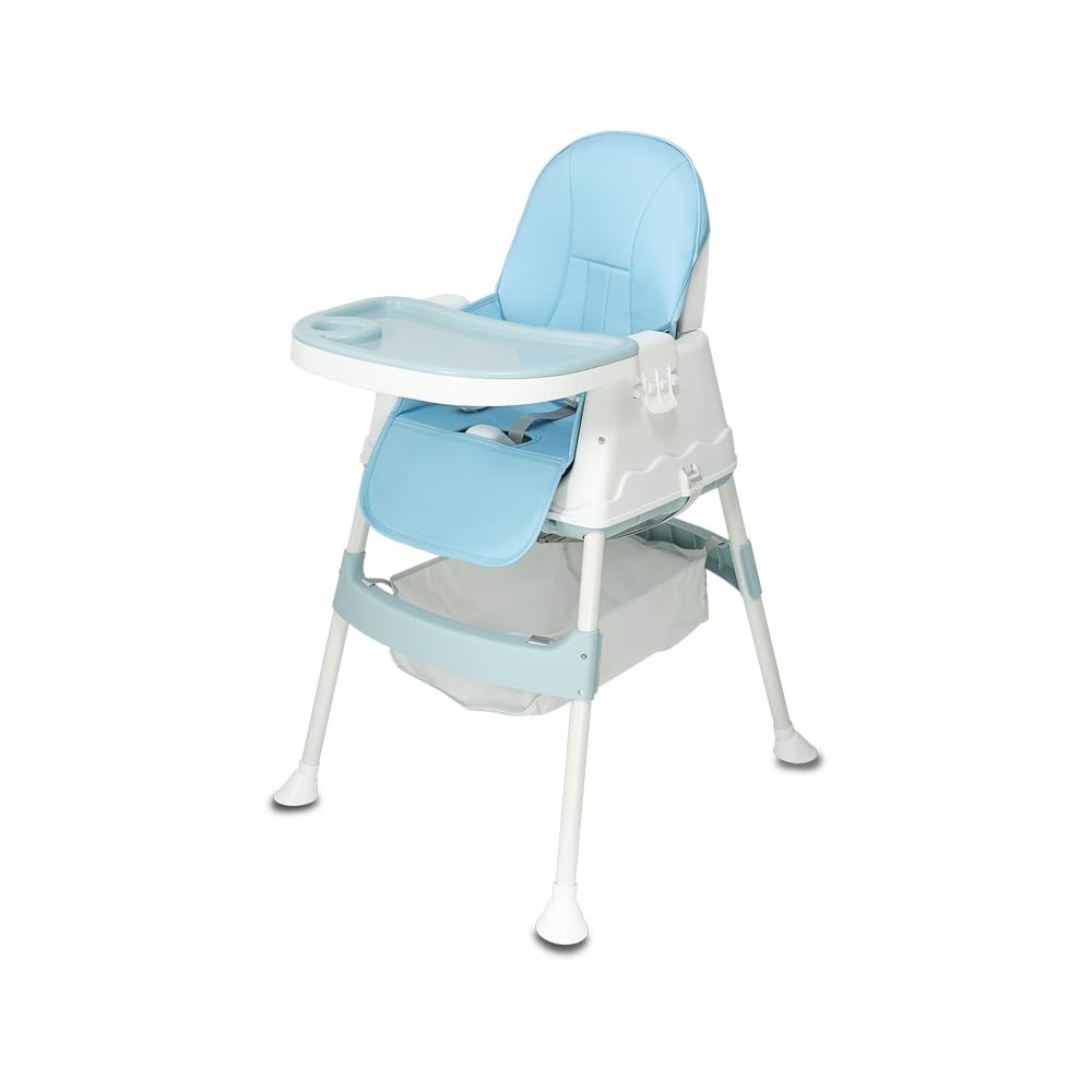 Cadeira de Alimentação Alta 3 em 1 Multifuncional Azul até 24kg - Conforto e Segurança para seu Bebê
