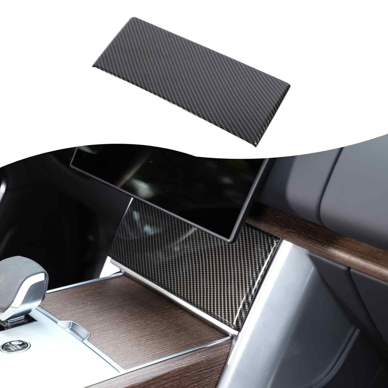 Capa de Painel Navegação Fibra de Carbono para Range Rover Vogue 2024-2026 | Console Central Premium