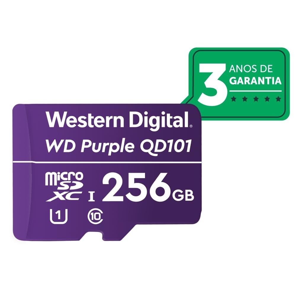 Micro SD 256GB WD Purple: Segurança 24/7 com 3 Anos de Garantia