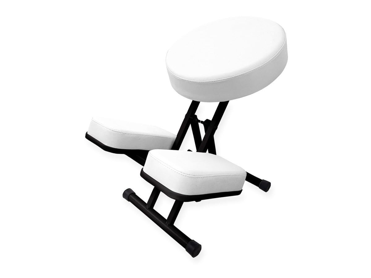 Cadeira Kneeling Chair Reeducação Postural para Alívio de Dores e Conforto Ergonômico (Branco Fosco)