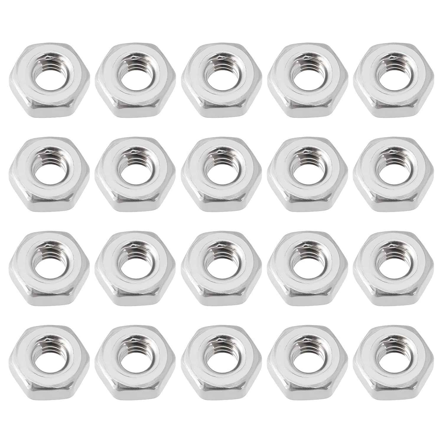 50 Porcas M2 de Aço Inoxidável para Locomotivas Märklin H0 1:87 - Peças de Reposição 757020