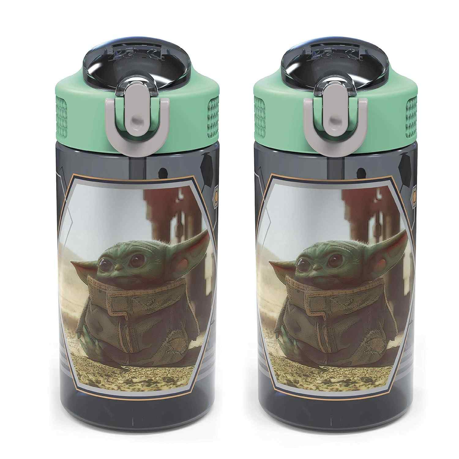 Conjunto de Garrafas The Mandalorian Kids - Garrafas de Água com Bico e Alça Integrada para Fãs de Star Wars