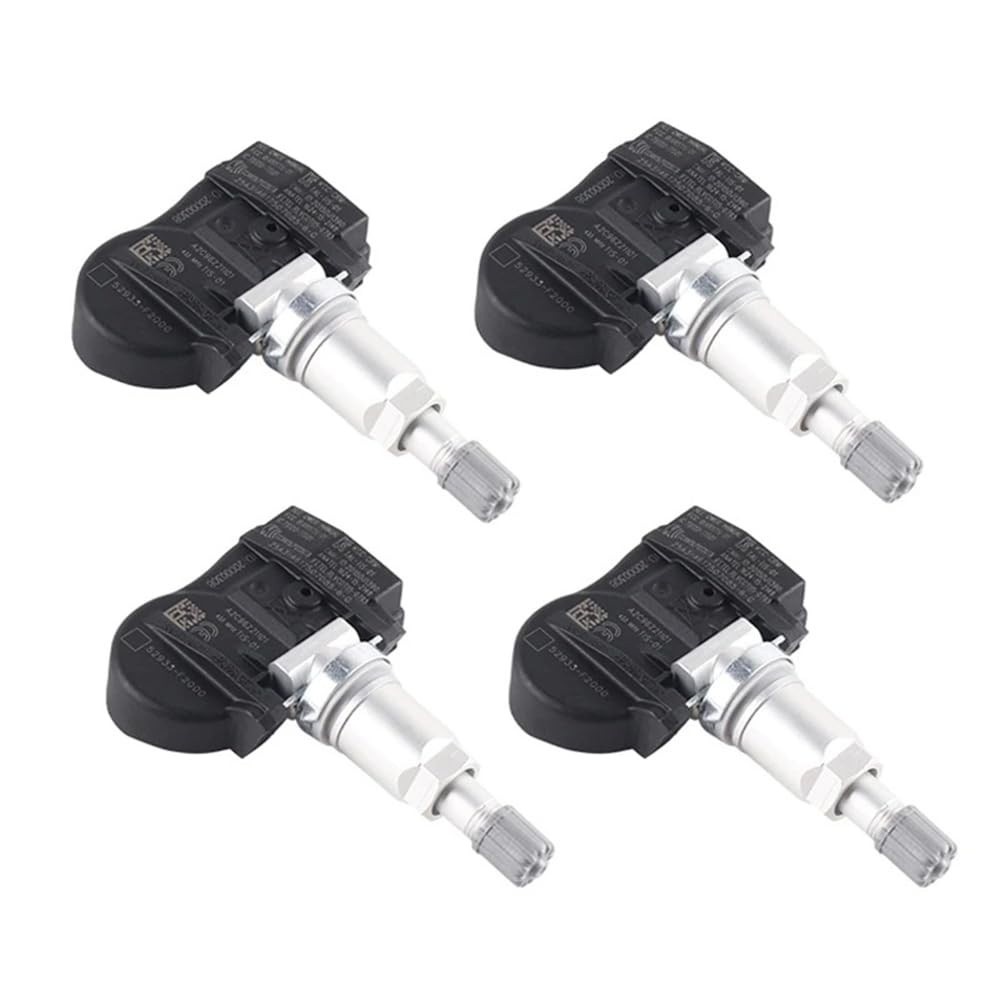 Sensor de Pressão de Pneu TPMS 4 Peças 52933-F2000 para Hyundai e Kia (Niro, Optima, Sportage, Sorento)