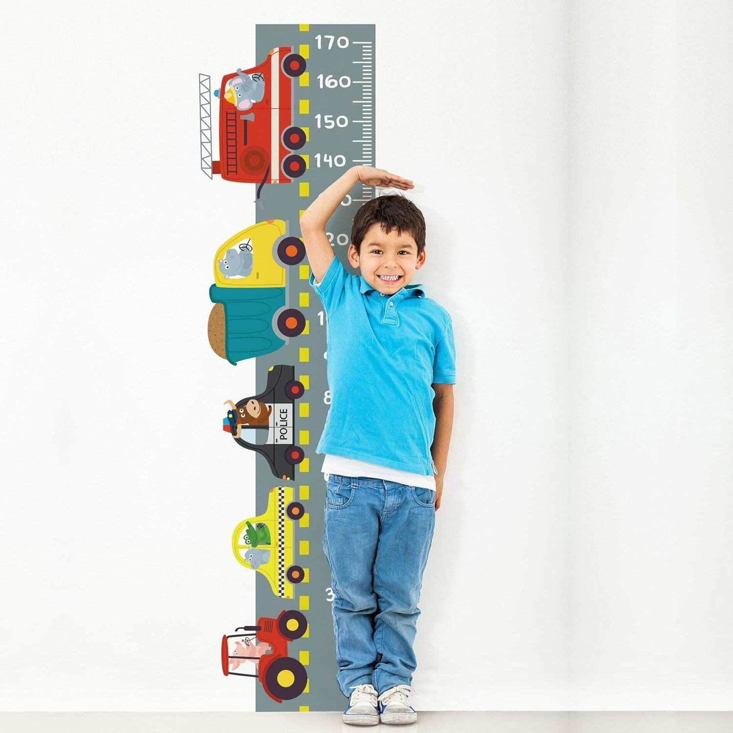 Adesivo de Parede Infantil Régua Carros - Decore com Estilo e Diversão!
