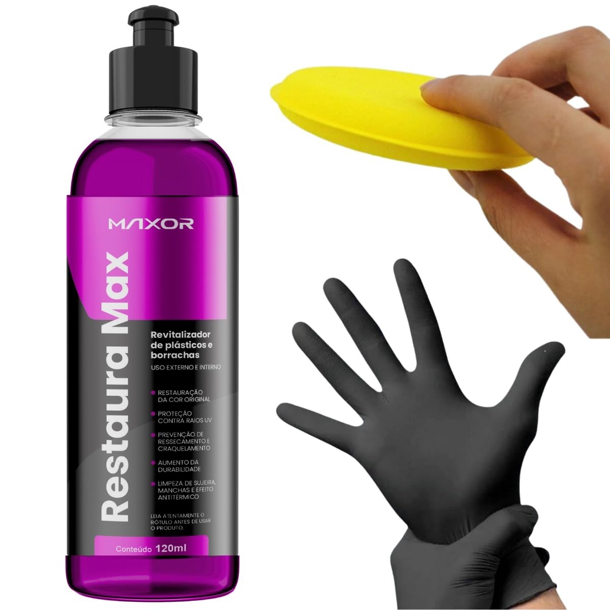 Revitalizador de Plásticos Maxor Restaura Max 120ml: Renove o Visual do Seu Veículo!