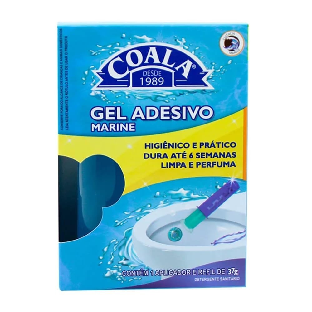 Coala Aplicador Gel Adesivo Sanitário + Refil 37g Marine - Limpeza e Fragrância Duradoura