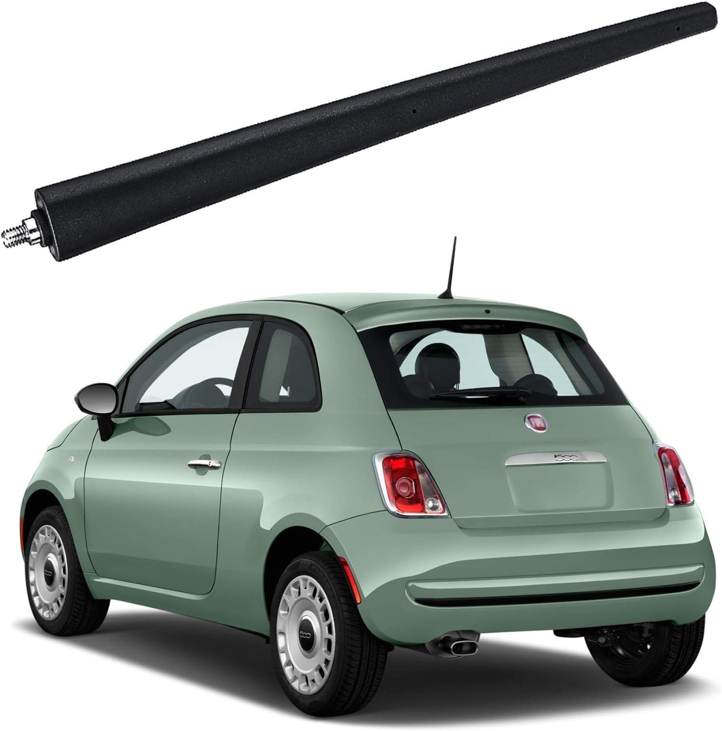 Antena Plana 8" MINILAOMA para Fiat 500 & Abarth (2012-2019) - Design Moderno e Recepção Aprimorada