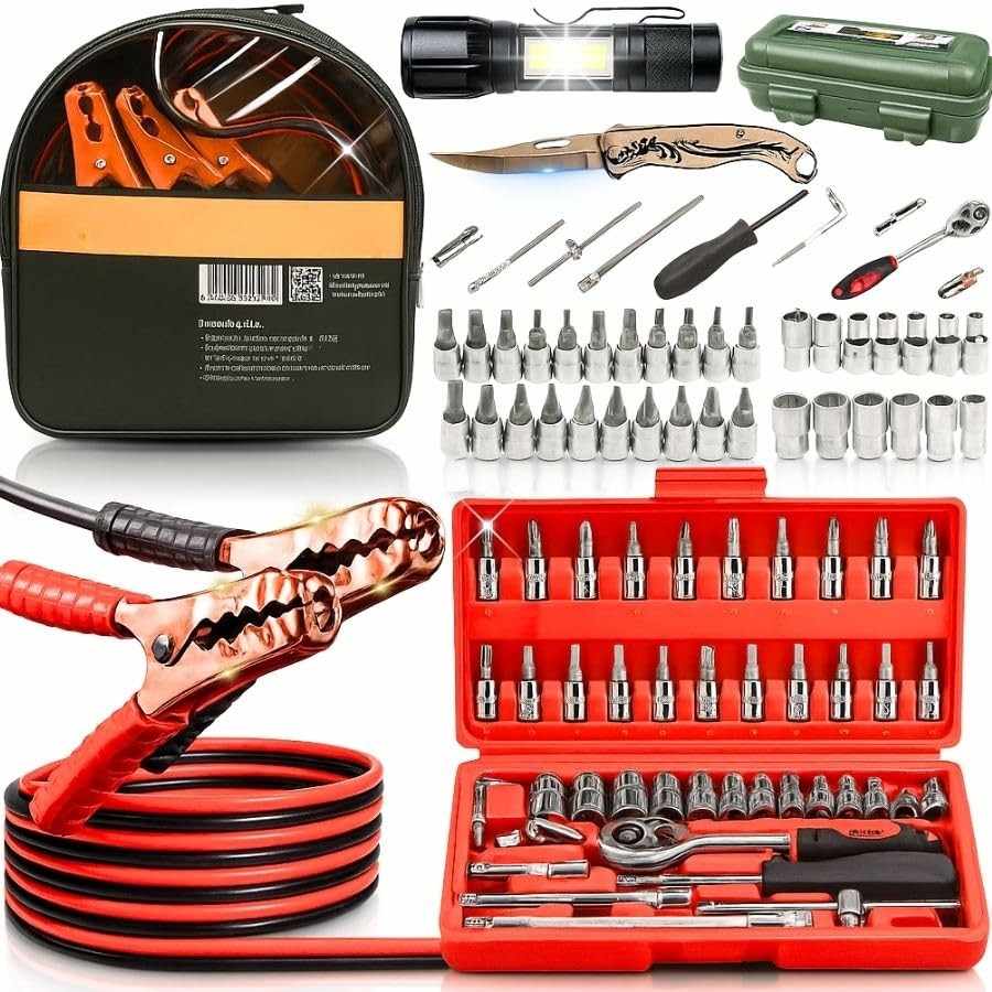 Kit Ferramentas Automotivas 46 Peças: Essencial para Emergências e Reparos no Carro