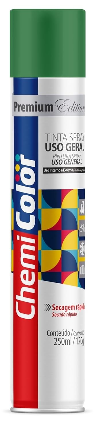 Chemicolor Tinta Dourada Metálica 250ml - Acabamento Brilhante para Artesanato e Decoração