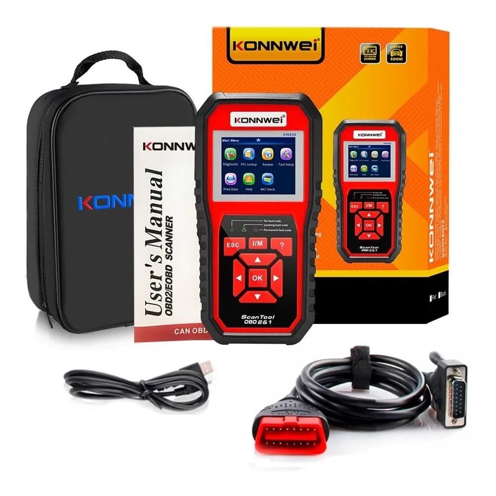 Scanner Automotivo KW850 OBDII: Diagnóstico Completo e Fácil para Seu Carro