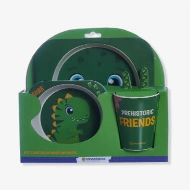 Kit Alimentação Infantil com Tema Dinossauros - Divertido e Educativo