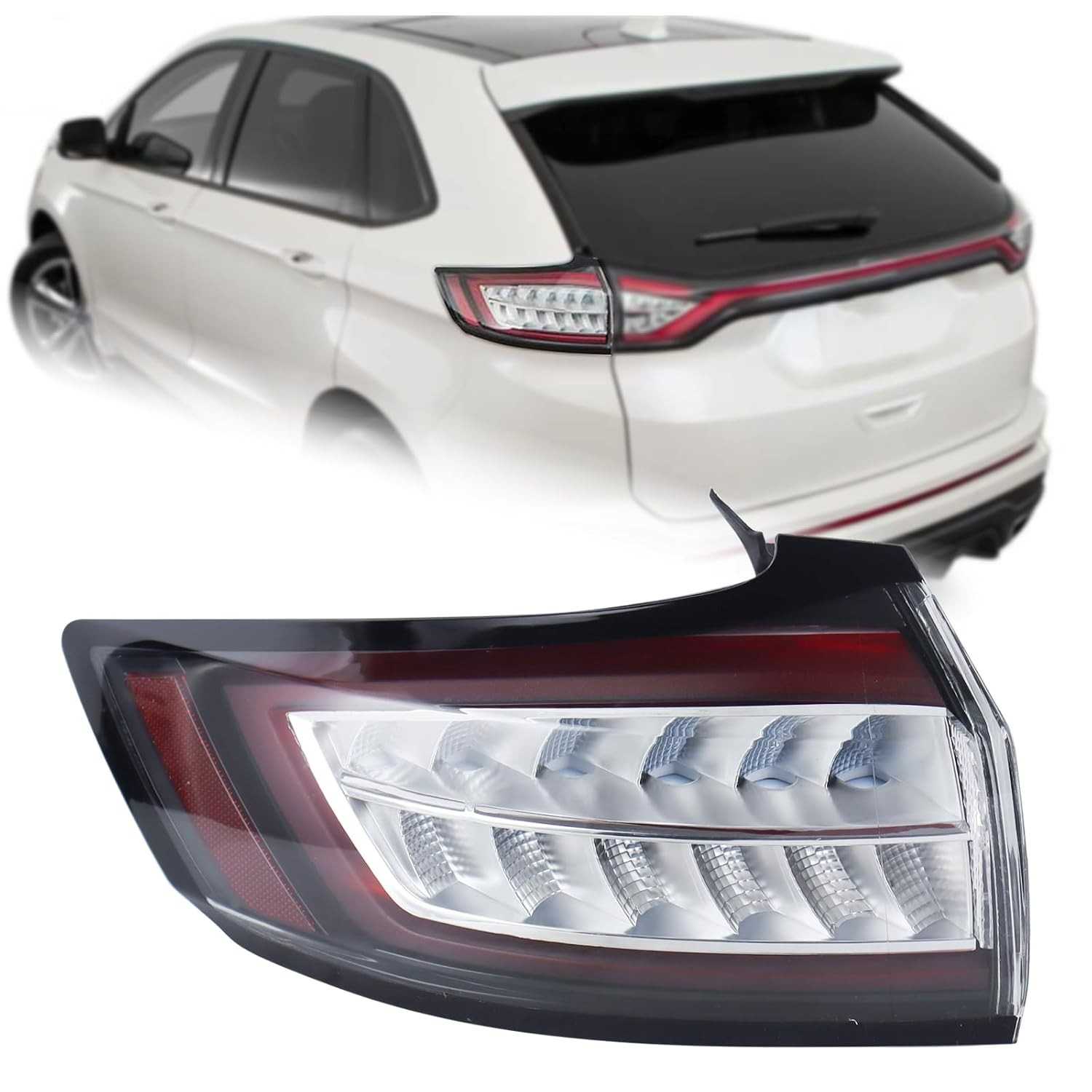 Lanterna Traseira Ford Edge 2015-2018 (Lado Esquerdo) - LED EUA - Segurança e Estilo