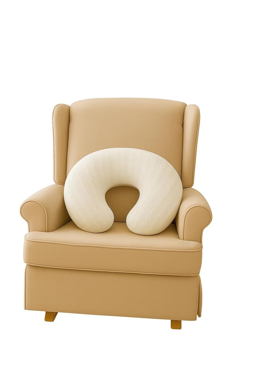 Almofada de Amamentação em Tricot Macia e Ergonômica - Conforto Total para Mãe e Bebê (Branca)